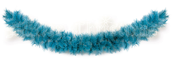 Гирлянда из искусственной хвои, цвет: голубой, 270 см Новогодняя продукция Mister Christmas 2007 г инфо 5650b.