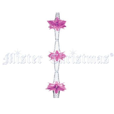 Гофрогирлянда, цвет: серебряный/ розовый, 2,7 м Новогодняя продукция Mister Christmas 2008 г ; Упаковка: пакет инфо 13795b.