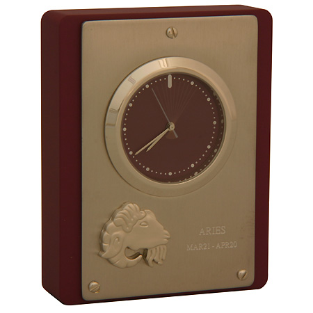 Часы настольные Olmecs "Овен", цвет вишневый W-01-B х 1,5 см Цвет: коричневый инфо 2689a.