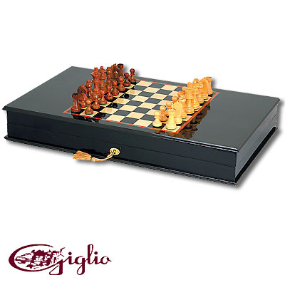 Подарочный набор Giglio (нарды и шахматы), черный Игровой набор Giglio 2007 г инфо 2353c.
