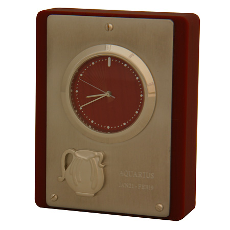 Часы настольные Olmecs "Водолей", цвет красный W-11-C х 1,5 см Цвет: красный инфо 2360c.