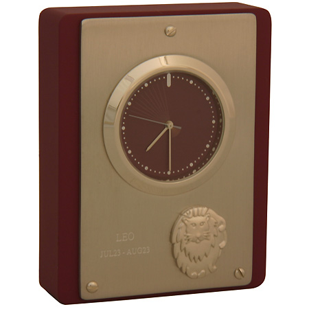 Часы настольные Olmecs "Лев", цвет вишневый W-05-B х 1,5 см Цвет: коричневый инфо 2464c.