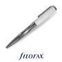 Шариковая ручка Filofax "Fashion" Цвет: серебряный с белым Размер: Mini 3,8 см х 2 см инфо 3501a.