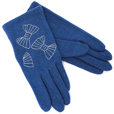 Перчатки женские Цвет: синий Перчатки Венера 2009 г ; Упаковка: пакет инфо 8653d.