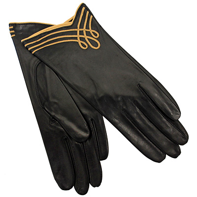 Перчатки женские "Dali Exclusive", цвет: черный, размер 6,5 Производитель: Венгрия Артикул: 83 AFA/BL CREM инфо 8663d.
