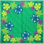 Платок "Цветы", цвет: зеленый, 110 см х 110 см см Производитель: Италия Артикул: 5900736 инфо 12694f.