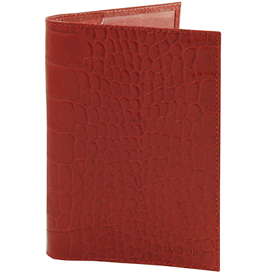 Обложка для паспорта "Croco Nile", цвет: красный см Производитель: Россия Артикул: O 1 KR инфо 13024f.