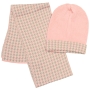 Зимний комплект Шарф, шапка Цвет: розовый с серым Венера 2009 г ; Упаковка: пакет инфо 12815g.