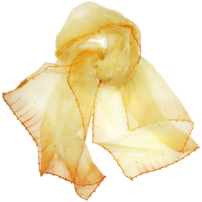 Палантин, цвет: бледно-желтый, 73 см х 180 см Палантин Венера 2009 г ; Упаковка: пакет инфо 3622i.