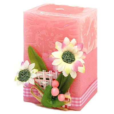 Свеча "Полевой цветок" Цвет: розовый, 9 см см Производитель: Китай Артикул: 0704GS99-P инфо 9955i.